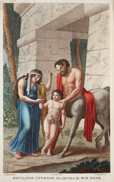 Ocyrrhoe into a Mare or Esculapio Intende da Ocira il Suo Fato, illustration from Ovid